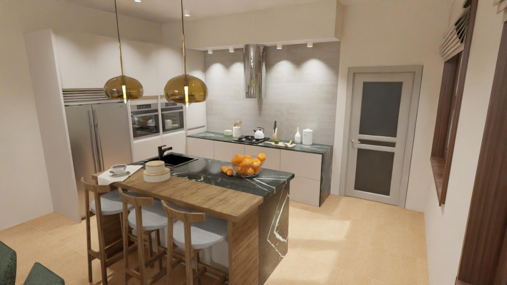 Обложка проекта: Большой зал в доме. Около 60 кв.м.