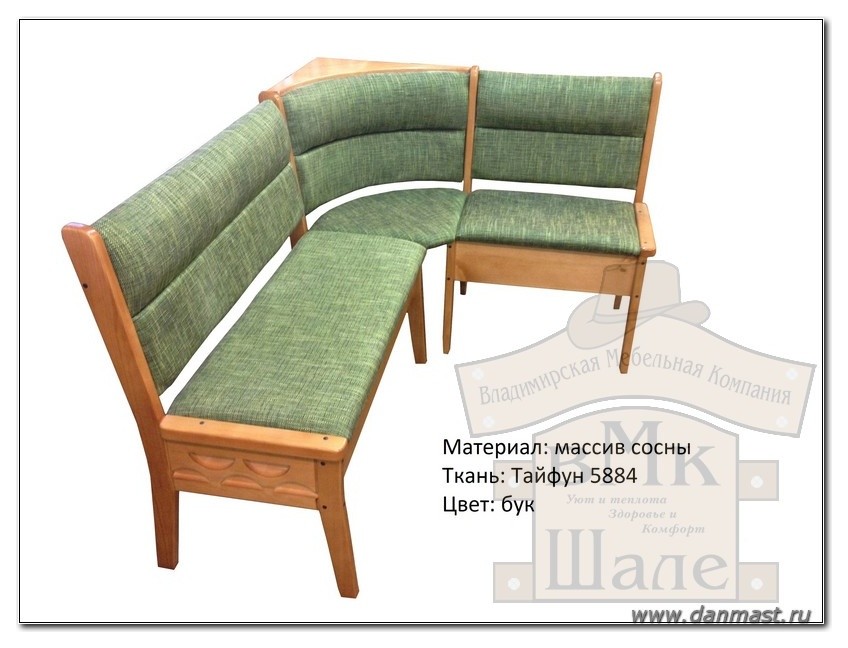 Кухонные угловые диваны из массива