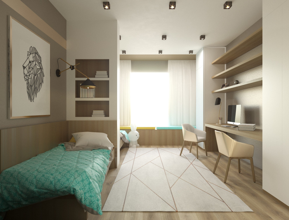 Двухкомнатная квартира в современном стиле с преобладанием древесных акцентов