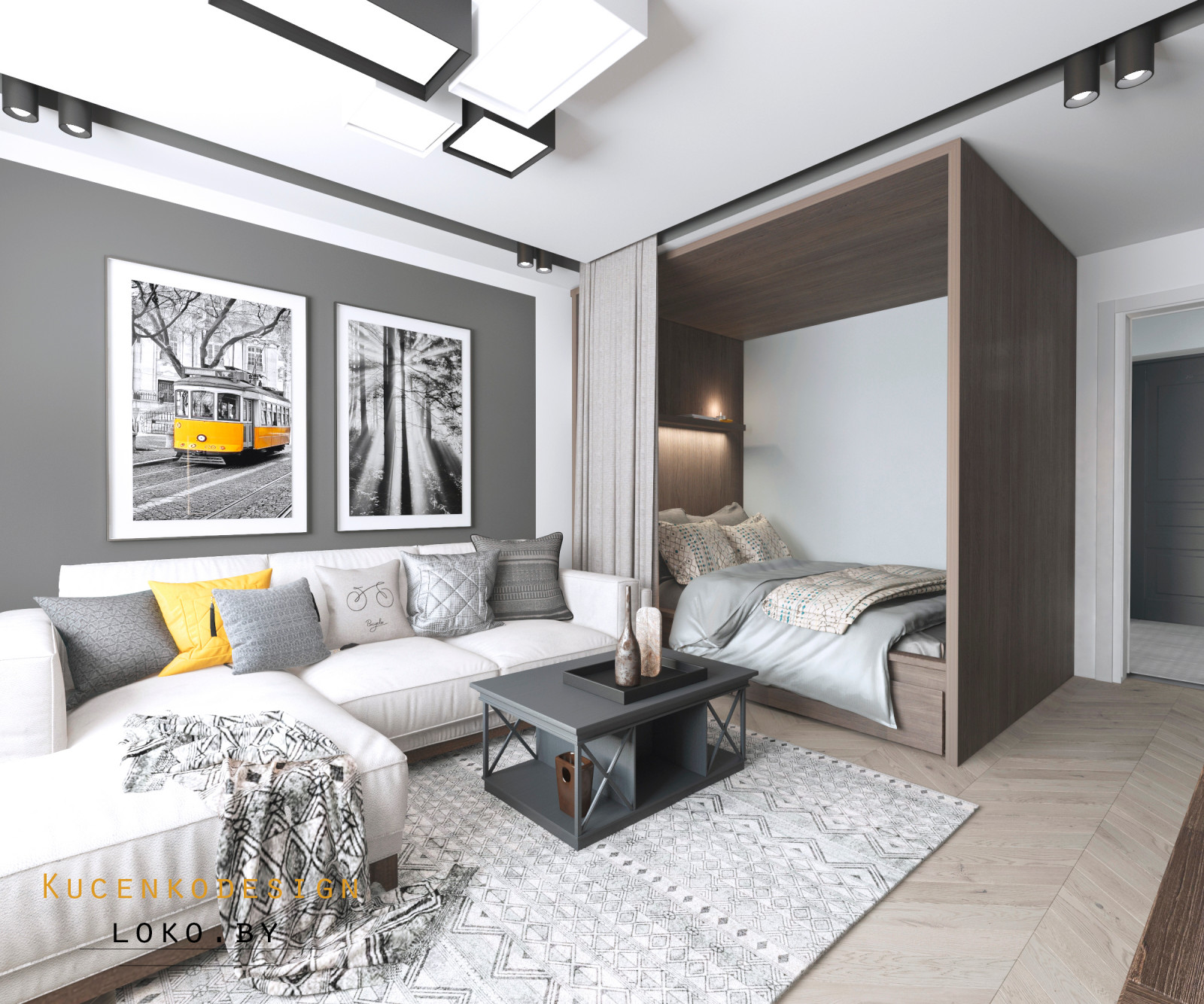 Дизайн интерьера однокомнатной квартиры