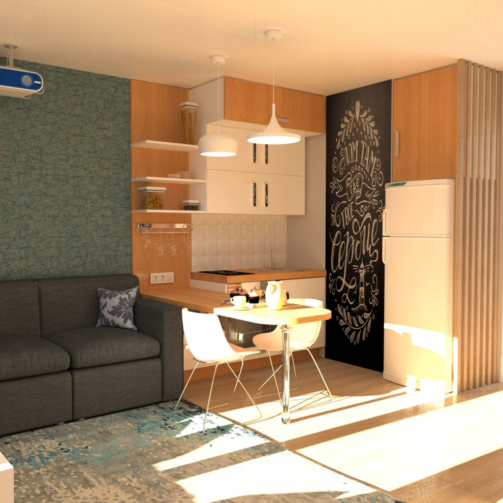 Обложка проекта: Дизайн-проект основной комнаты в квартире студии ЖК Панорама