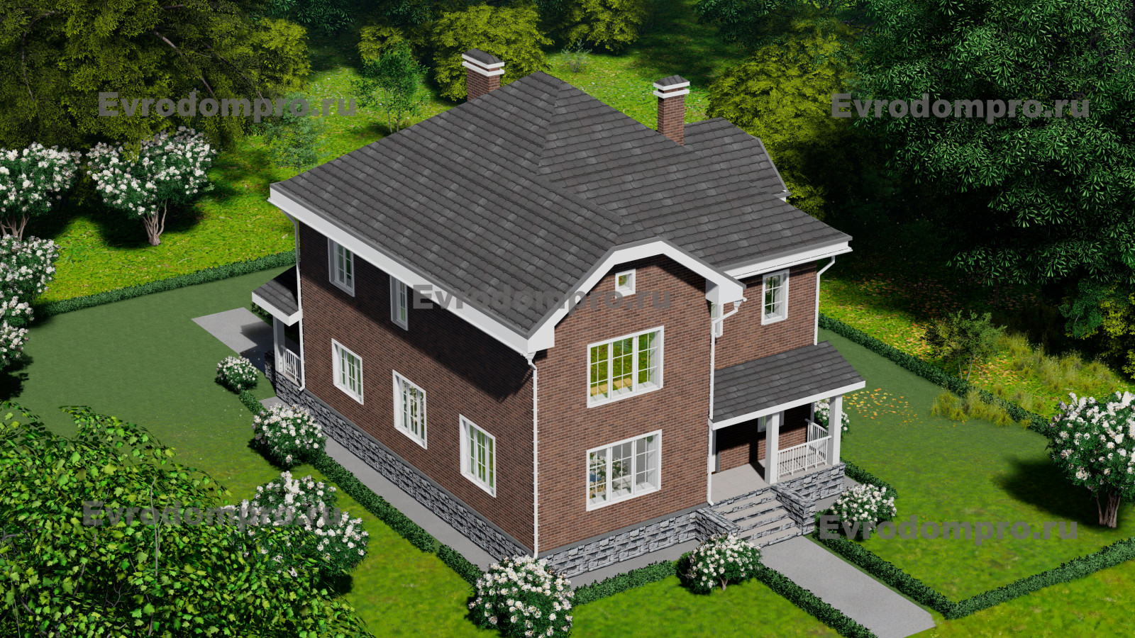 Проект дома в современном классическом стиле Н-64.