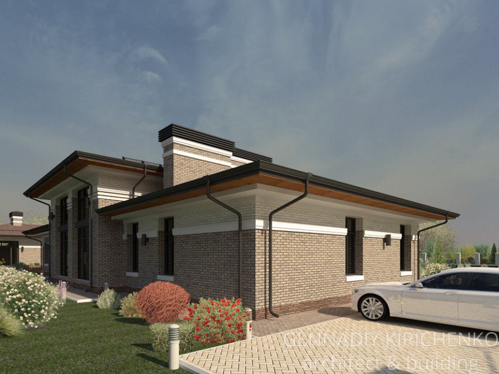 Проект одноэтажного дома со вторым светом.