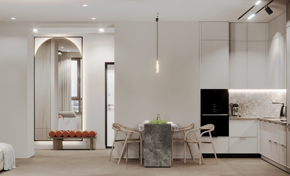 Двух комнатная квартира в стиле эко минимализм. 2023-24 г