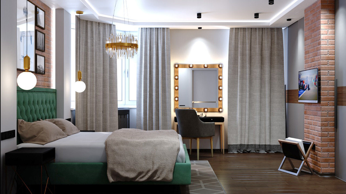 Дизайн-проект квартиры в г.Химки 65 м2 (стиль Лофт)