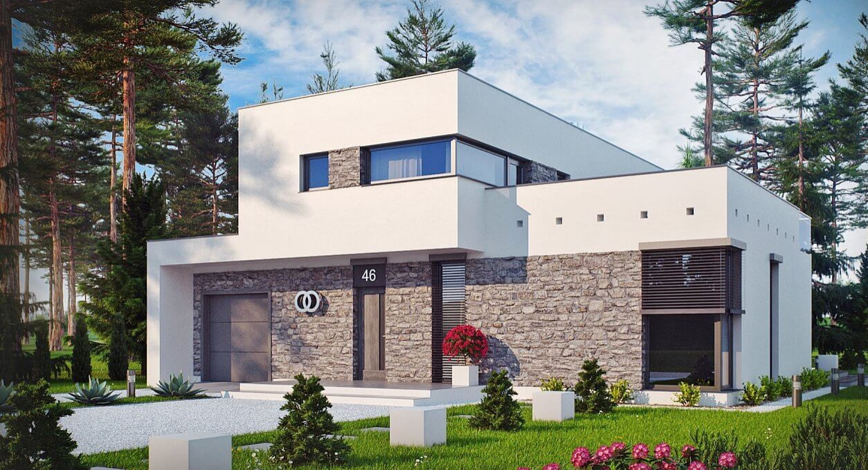 Проект каменного дома Zx46