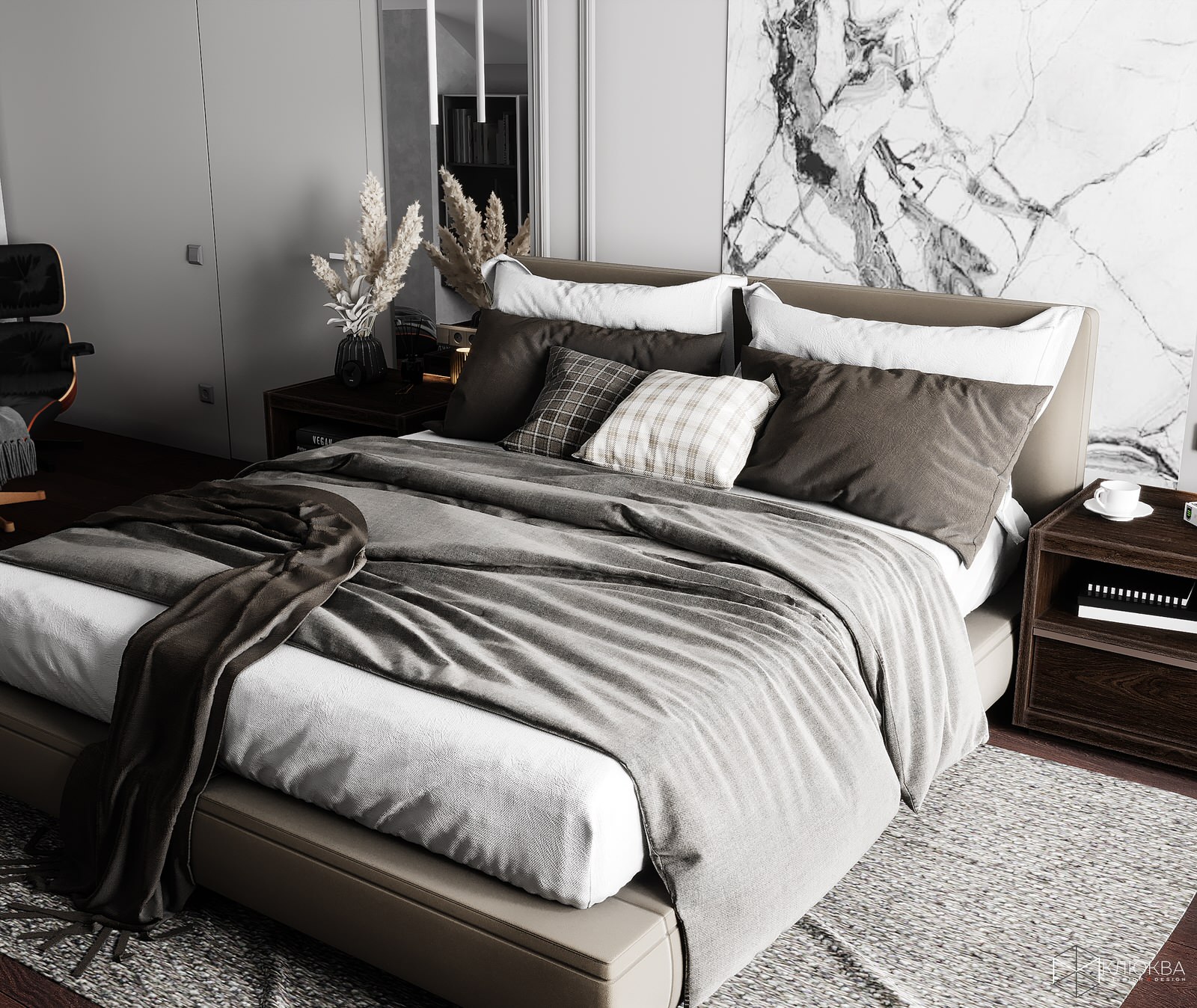 Обложка проекта: Проект спальни в загородном доме 29 кв.м