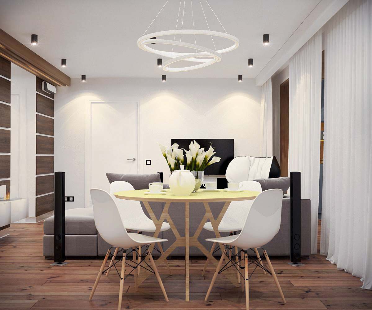 Дизайн-проект трехкомнатной квартиры "Над облаками"