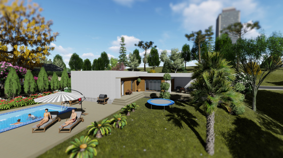 Дом на берегу моря с бассейном