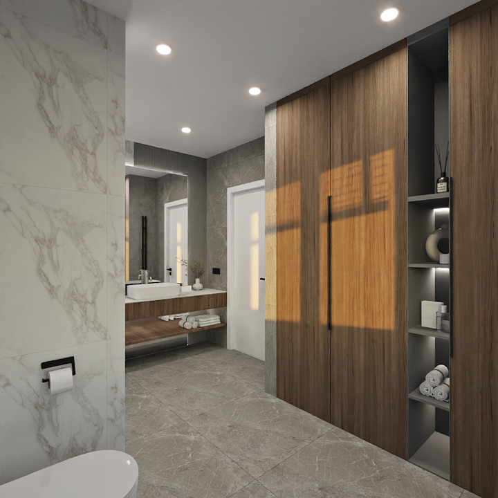 Ванная комната в загородном доме