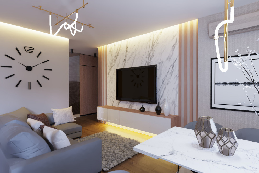 Гостиная в 2 комнатной квартире Ж.К. Континент