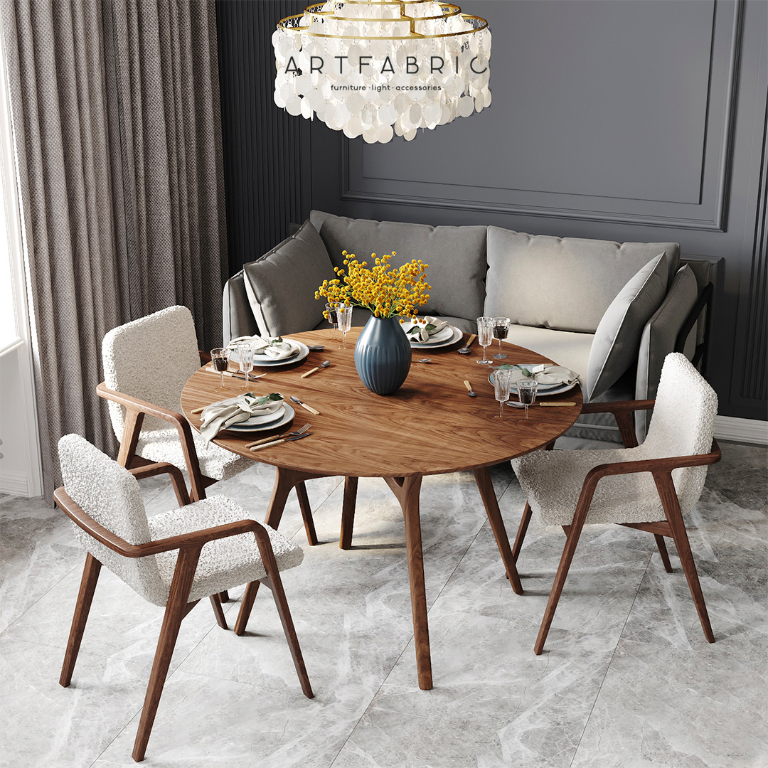 Обложка проекта: Обеденная группа и диван Artfabric для столовой