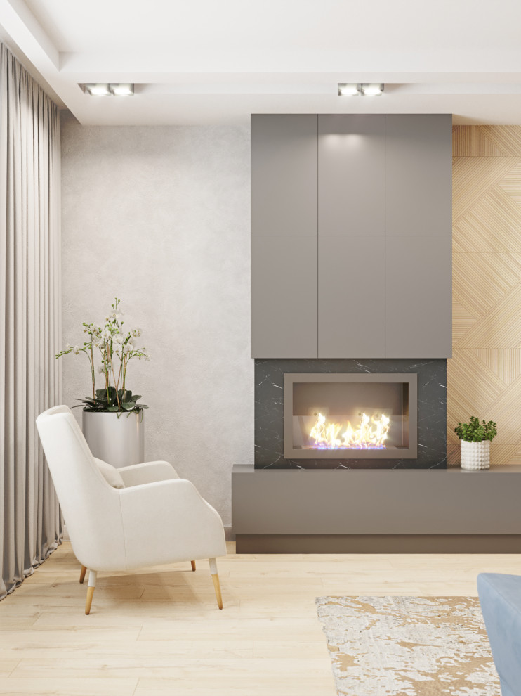 Биокамин в гостиной