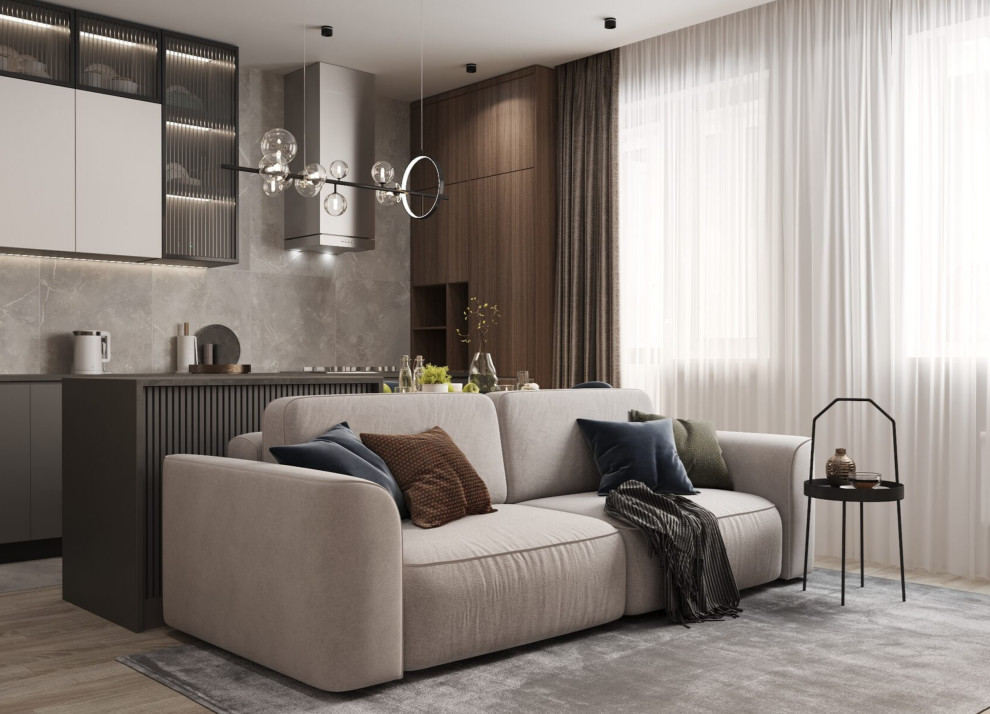 ЖК "Красный Аксай" Гостиная для студии Zadizain