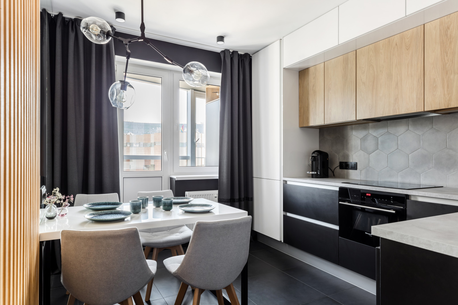 Черно-белый интерьер