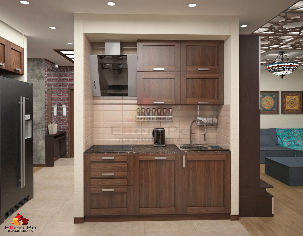 Дизайн трех-комнатной квартиры с элементами лофт и восточной культуры.