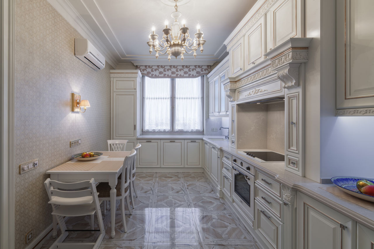 Столешница и стеновые панели из кварцевого камня Caesarstone 5110 Alpine Mist