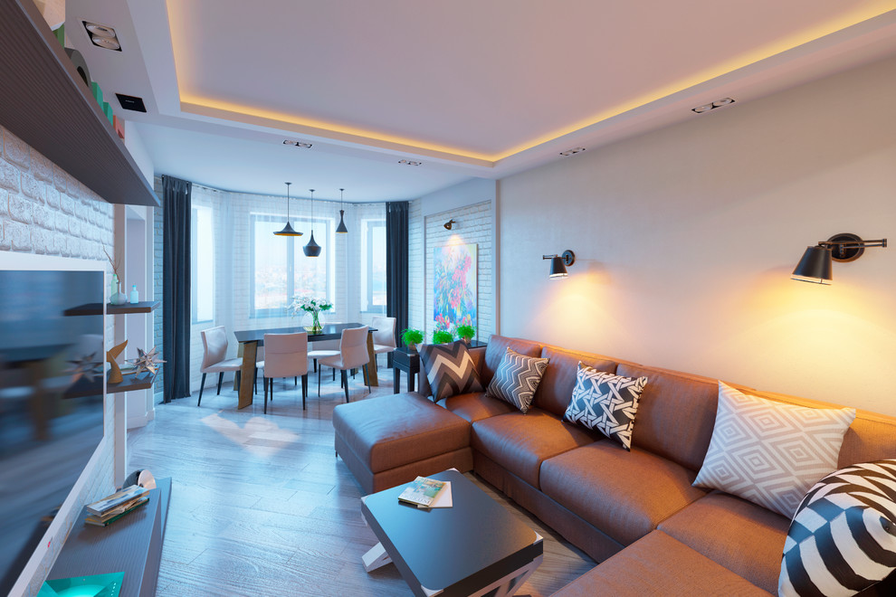 Строгий интерьер в холодных оттенках