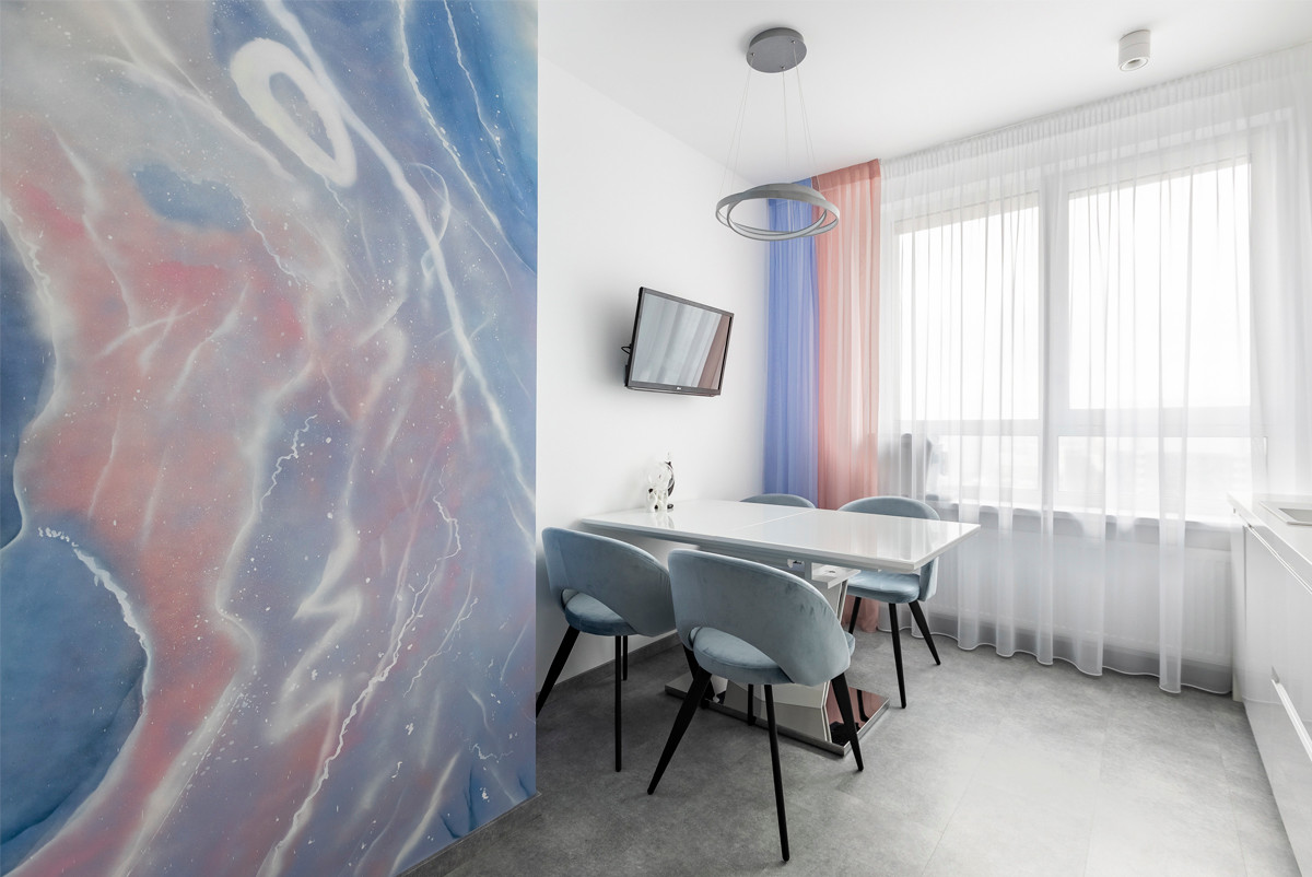 "Всплески жизни". Дизайн 3-х комнатной квартиры в современном стиле.