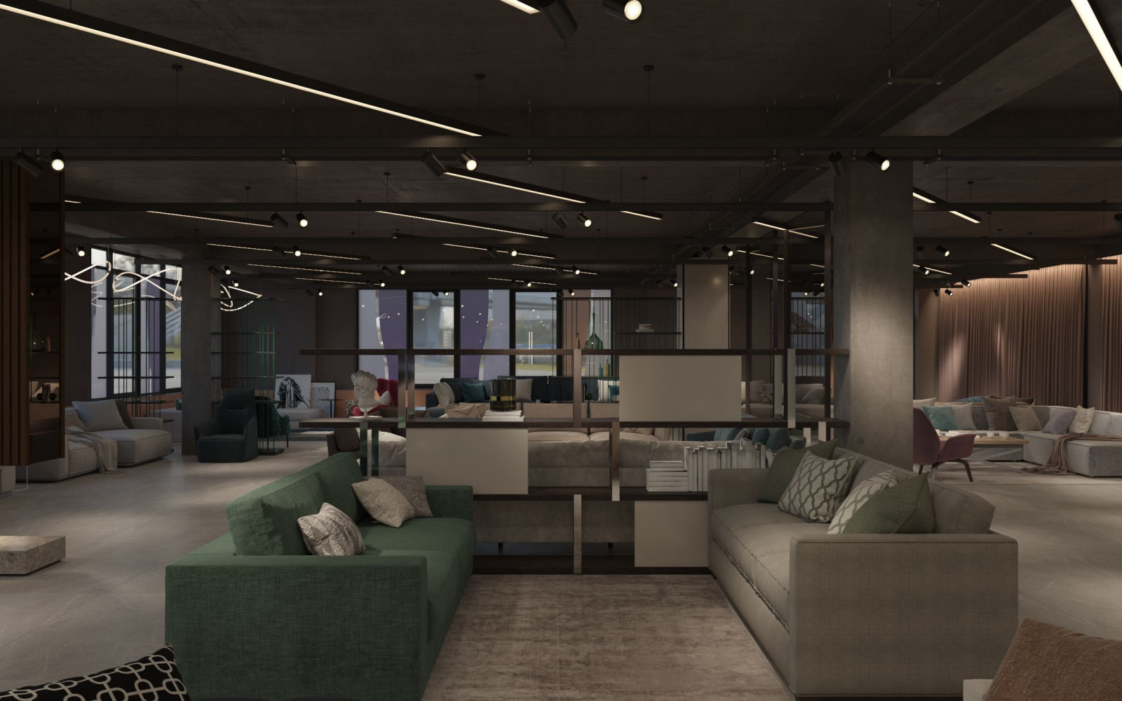 Интерьер мебельного магазина.