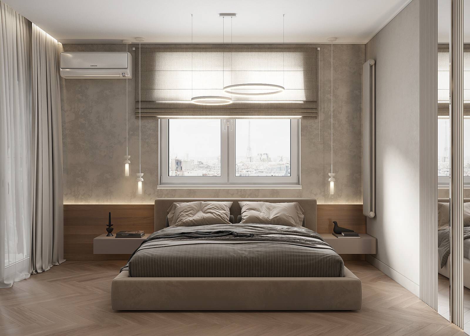 Современный светлый интерьер квартиры