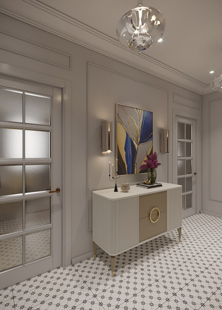 прихожая в стиле современной классики