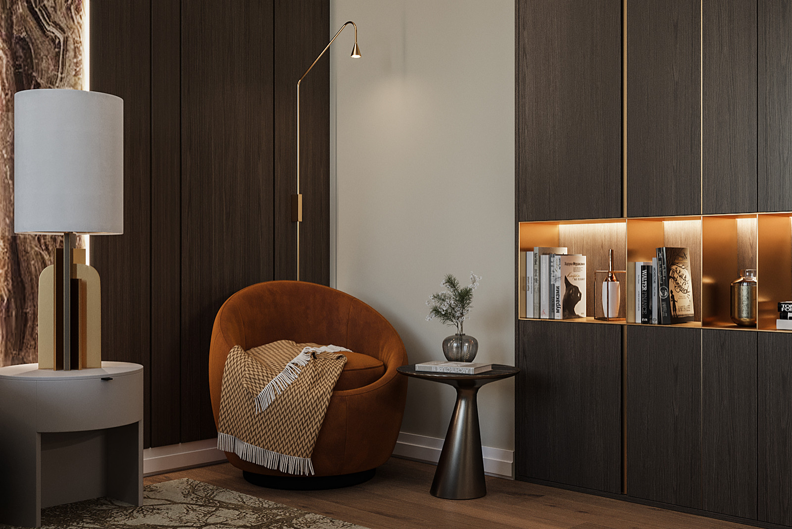 Спальня. Квартира ЖК Main Street Москва