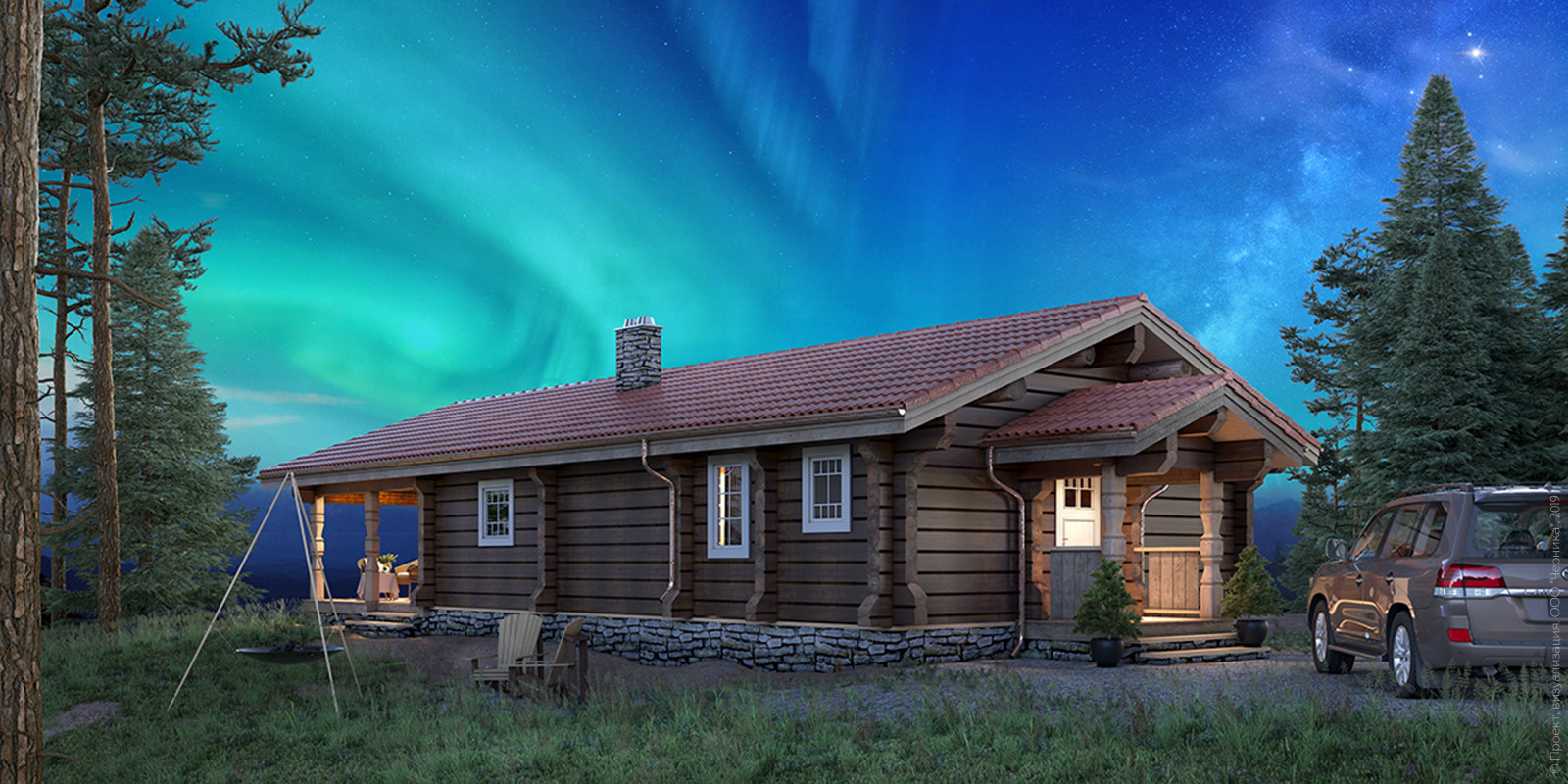 Рубленные деревянные дома (норвежский лафет)