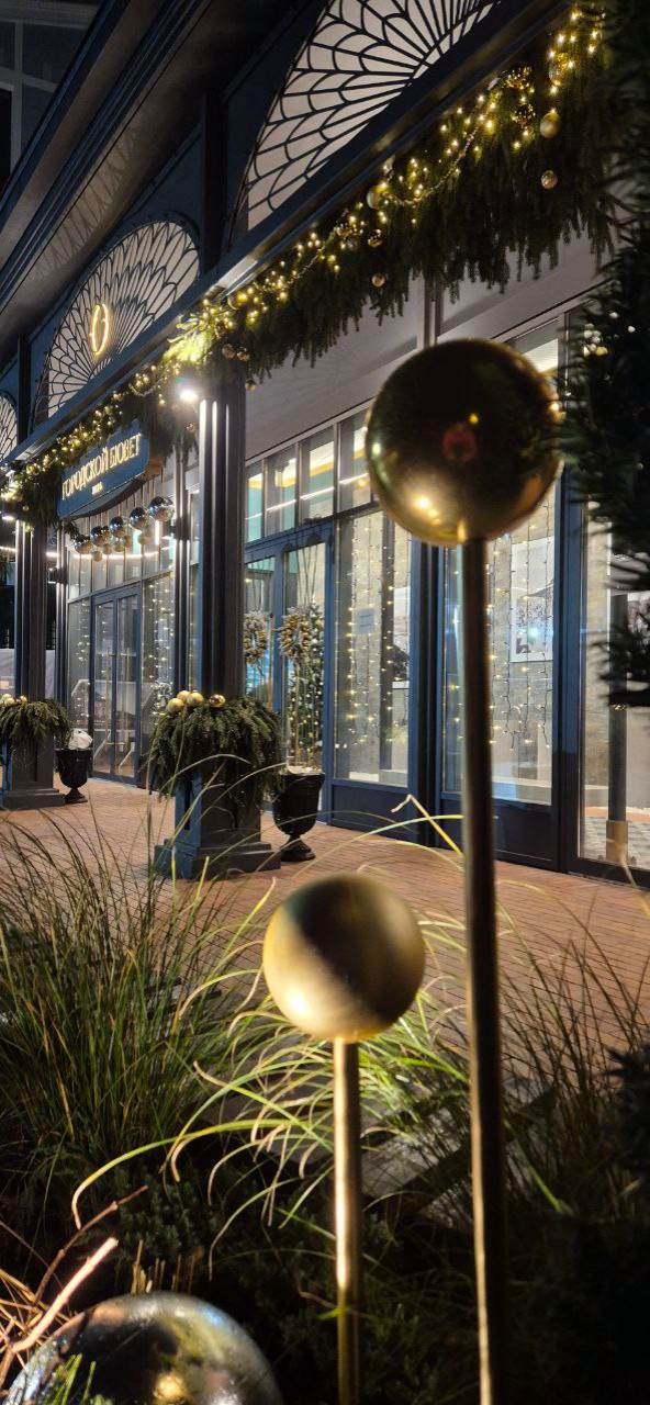 Новогодний декор Бювета в Светлогорске