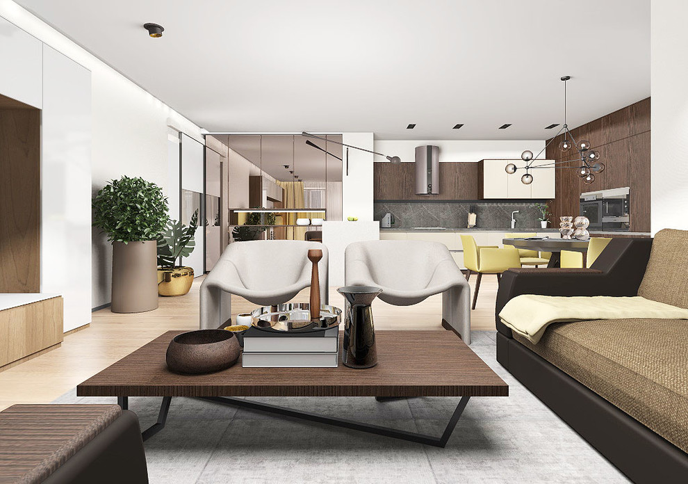 Гостиная с солнечными акцентами