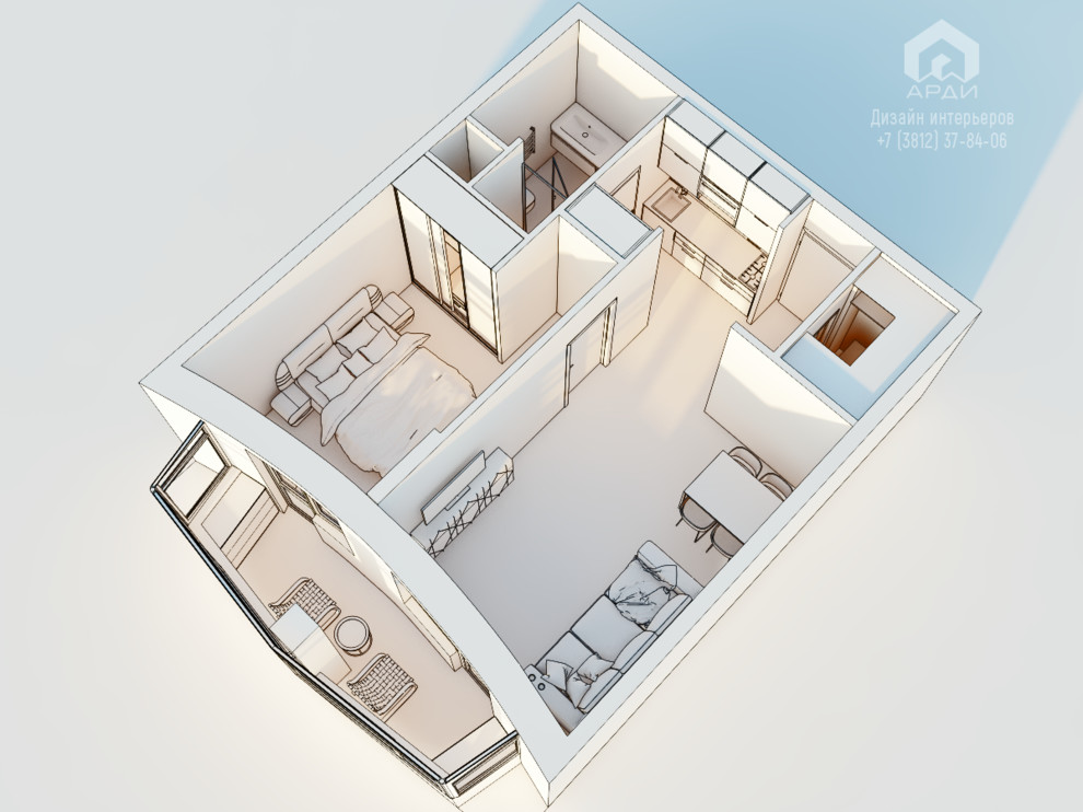 Трехмерные эскизы для согласования планировочного решения