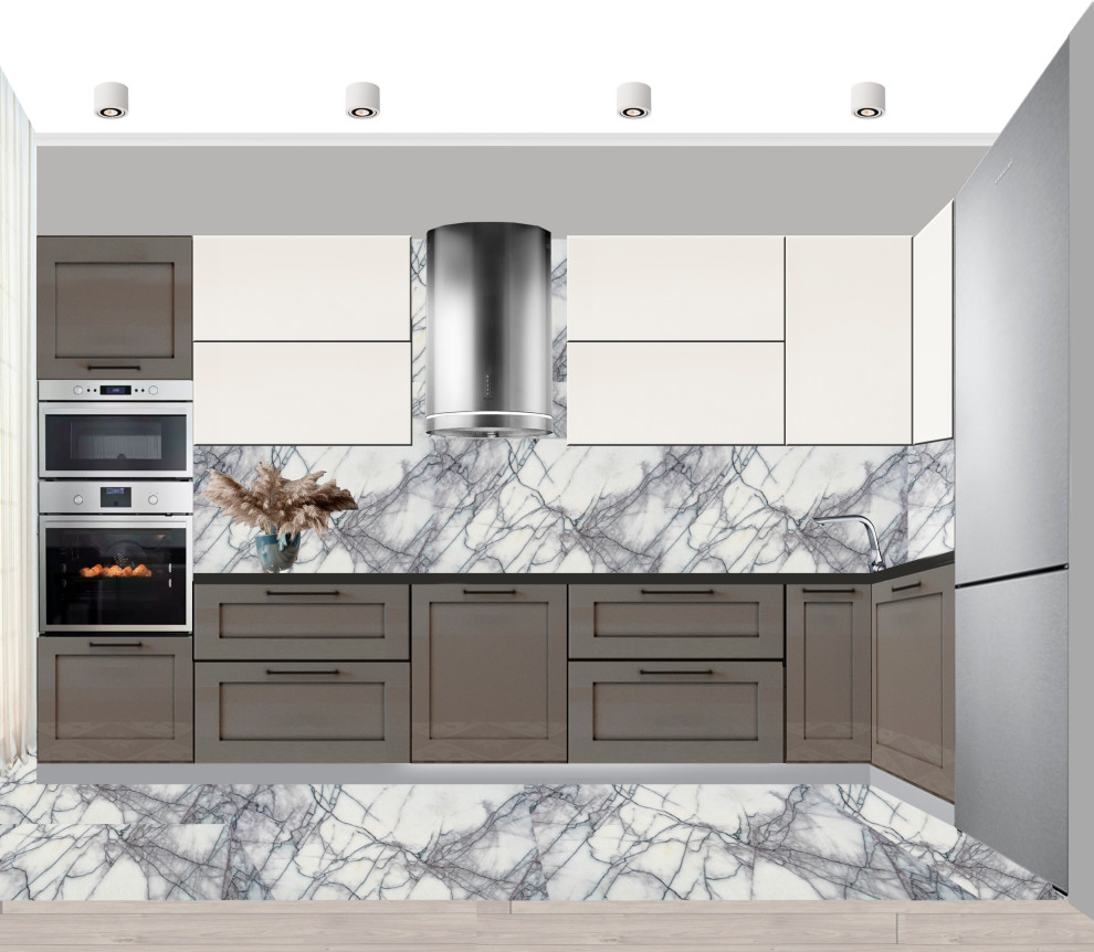 Эскизный проект  в коллажах,2-х комнатной квартиры