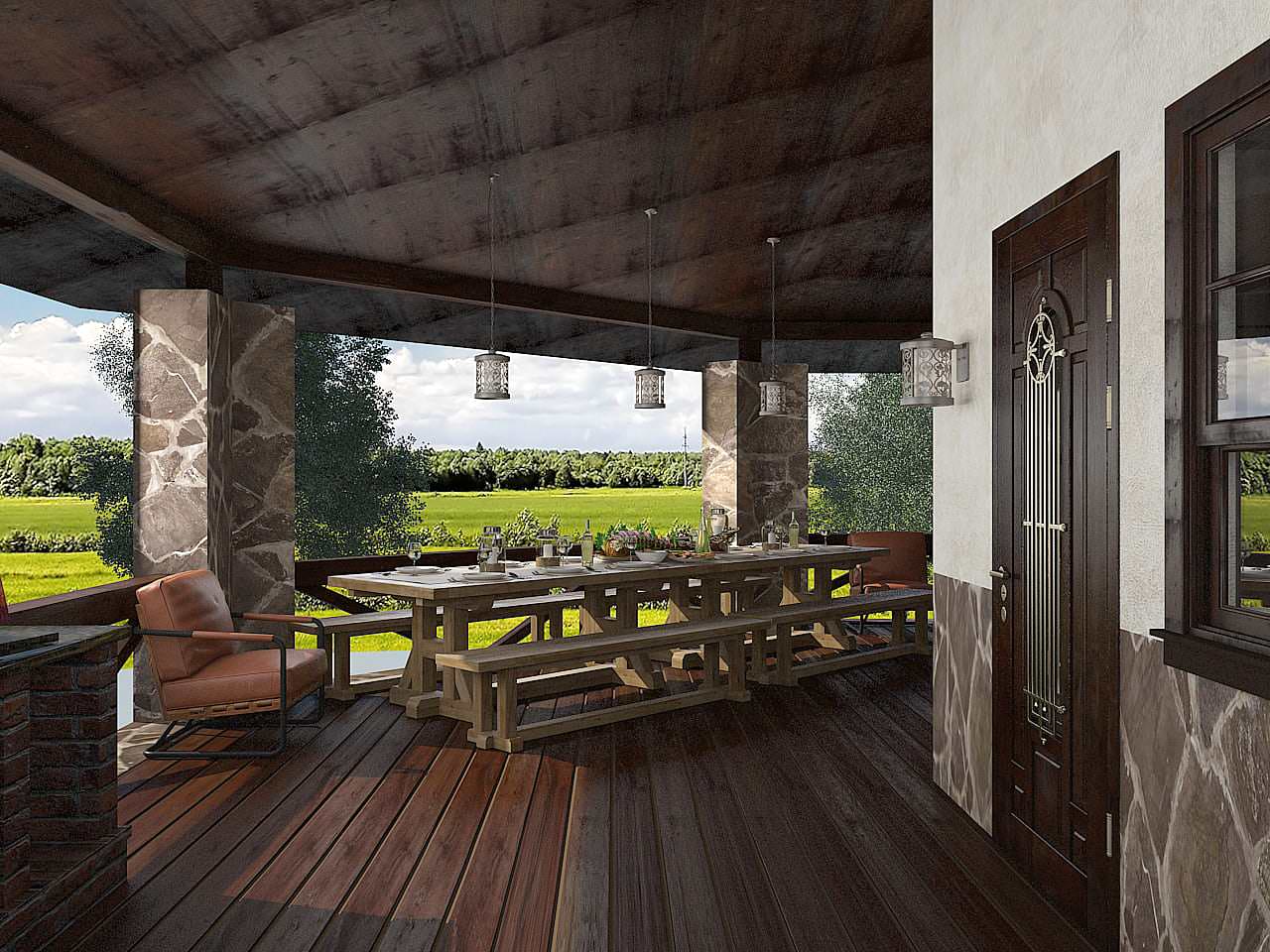 Коттедж. Шале на Волге