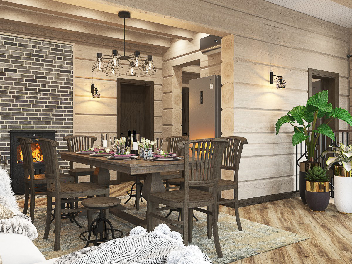 Дом-с баней для временного прибывания