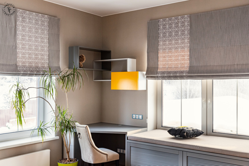 Уютное текстильное оформление загородного дома