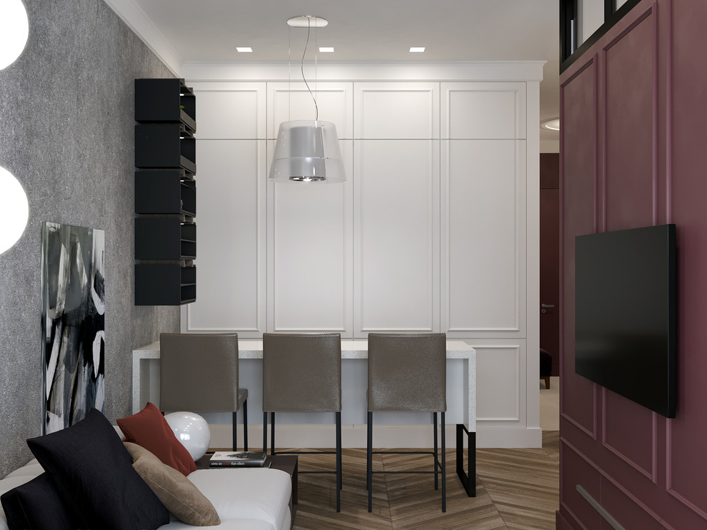 Однокомнатная квартира в стиле лофт с элементами классического стиля