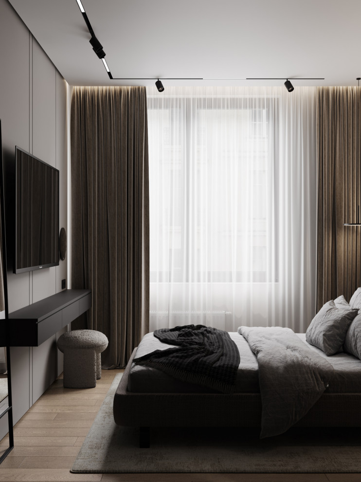 Брутальный современный интерьер, ЖК Румянцево Парк