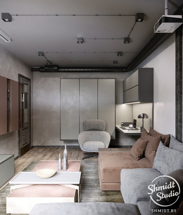 Проект Mini Loft, Москва, 54 м.кв.