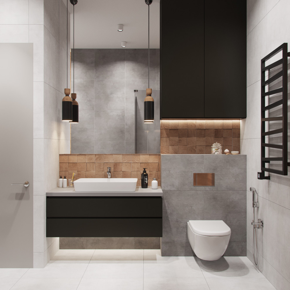 Бетон, дерево и камень