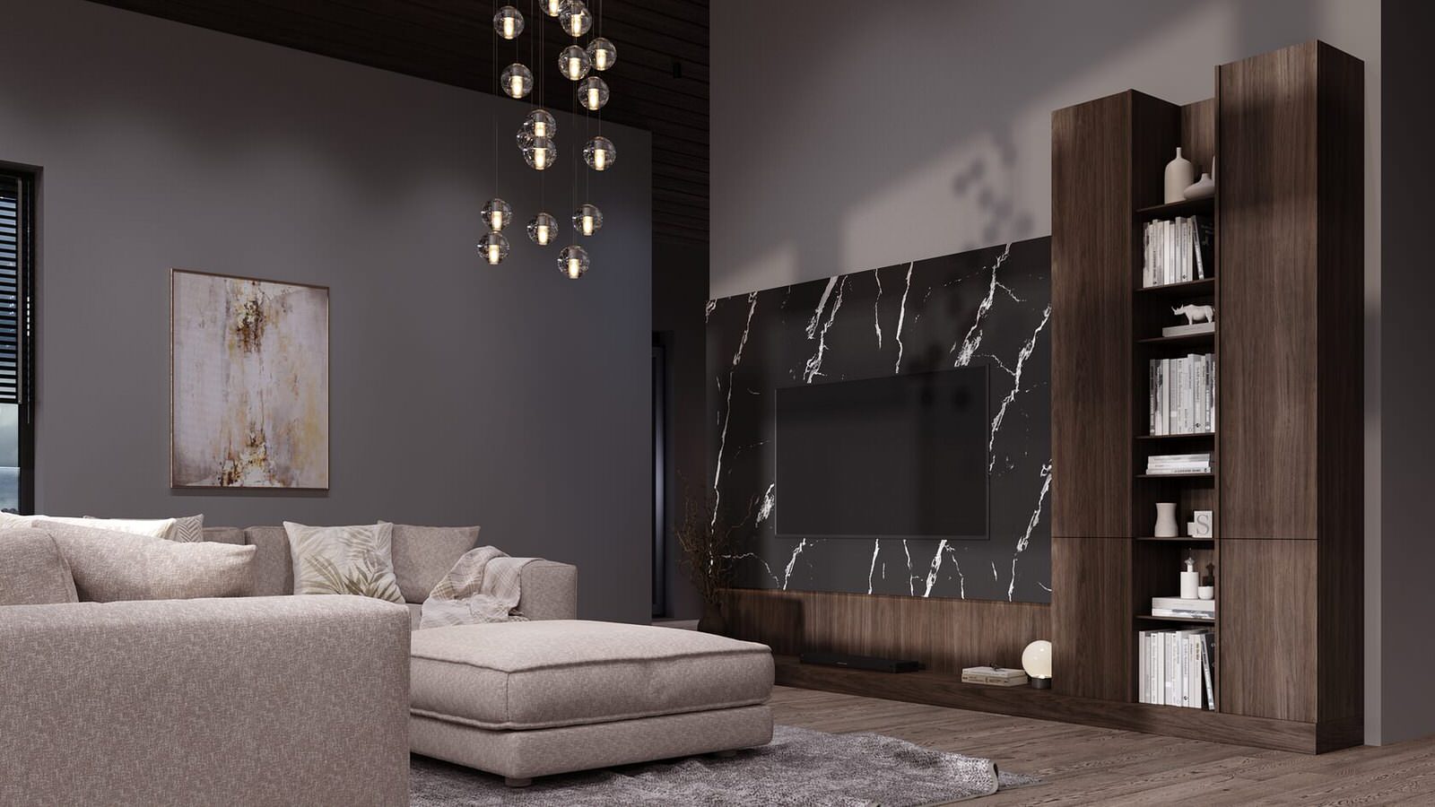 Визуализация интерьера КП "Высокий берег"