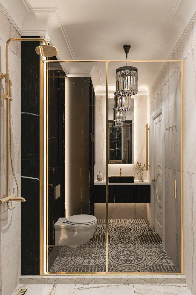 Интерьер мужского санузла . Таунхаус в КП "Образцово"