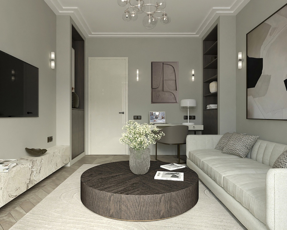 Дизайн-проект кабинета в трехкомнатной квартире