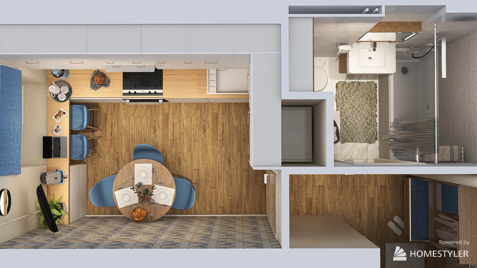 Санузел и кухня с Сталинке