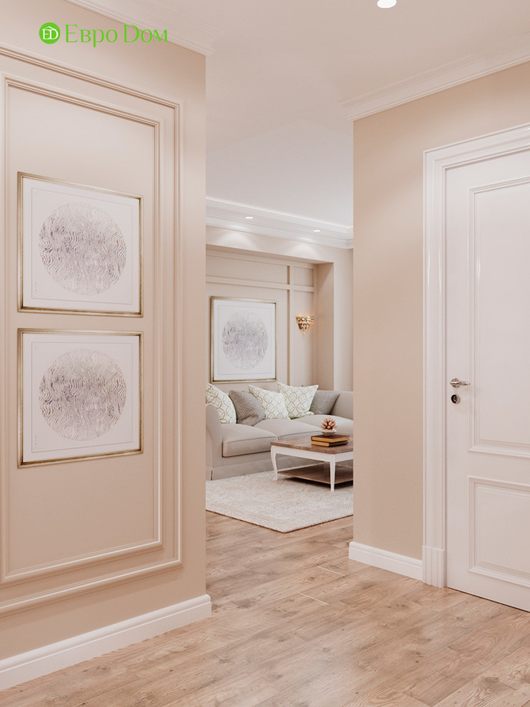 Дизайн трехкомнатной квартиры 83 кв. м в стиле неоклассика. Фото проекта