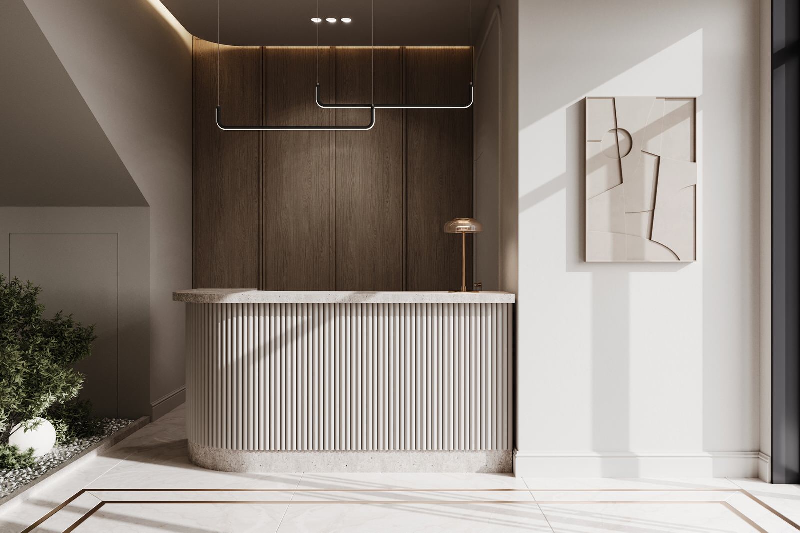 Дизайн лобби отеля в г.Сухум