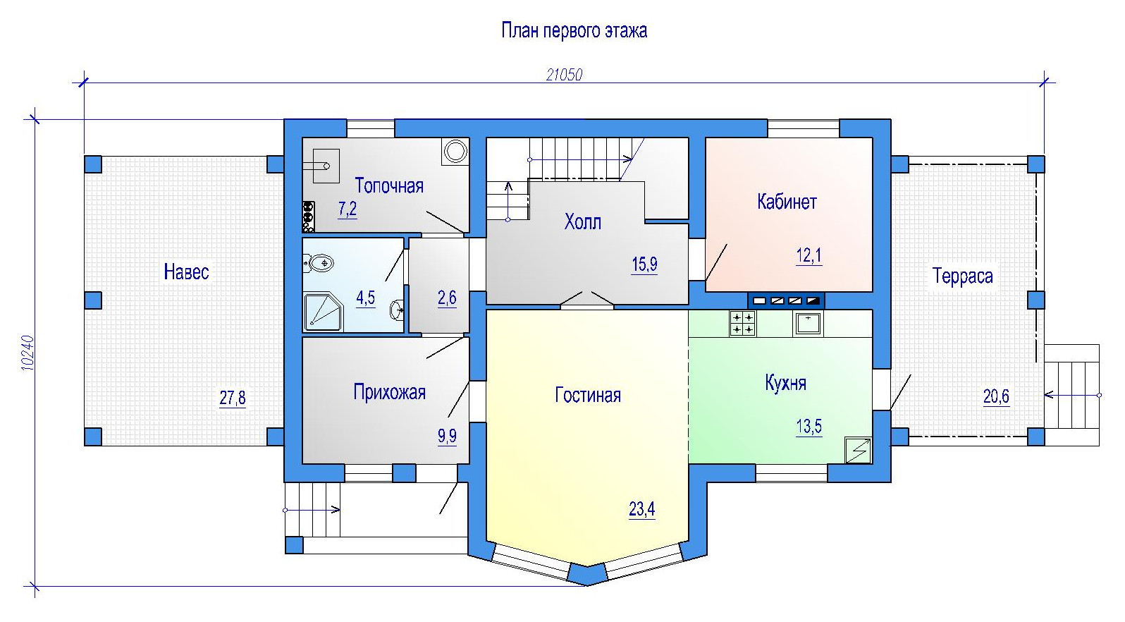 20-003 Жилой дом для коттеджного поселка в Эммаусе площадью 140 м2