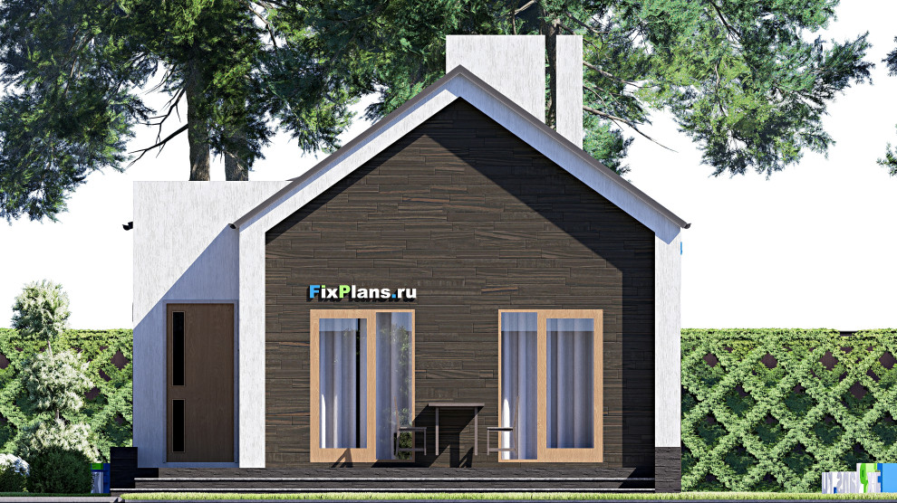 Проект одноэтажного дома 8х25м S149м2 F-15731