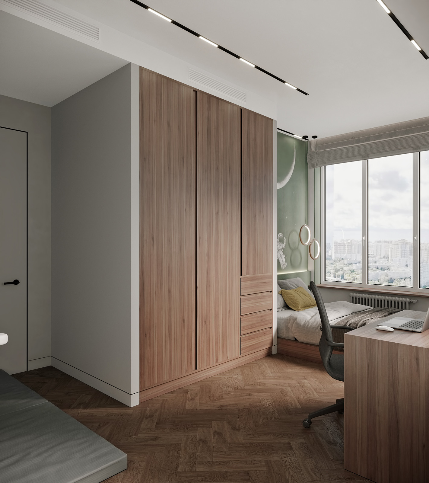 ЖК "Огни". Квартира для большой семьи. Детская сына.