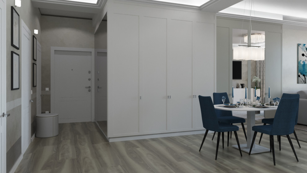 Дизайн проект квартиры 114 м2 в стиле "Неоклассика"