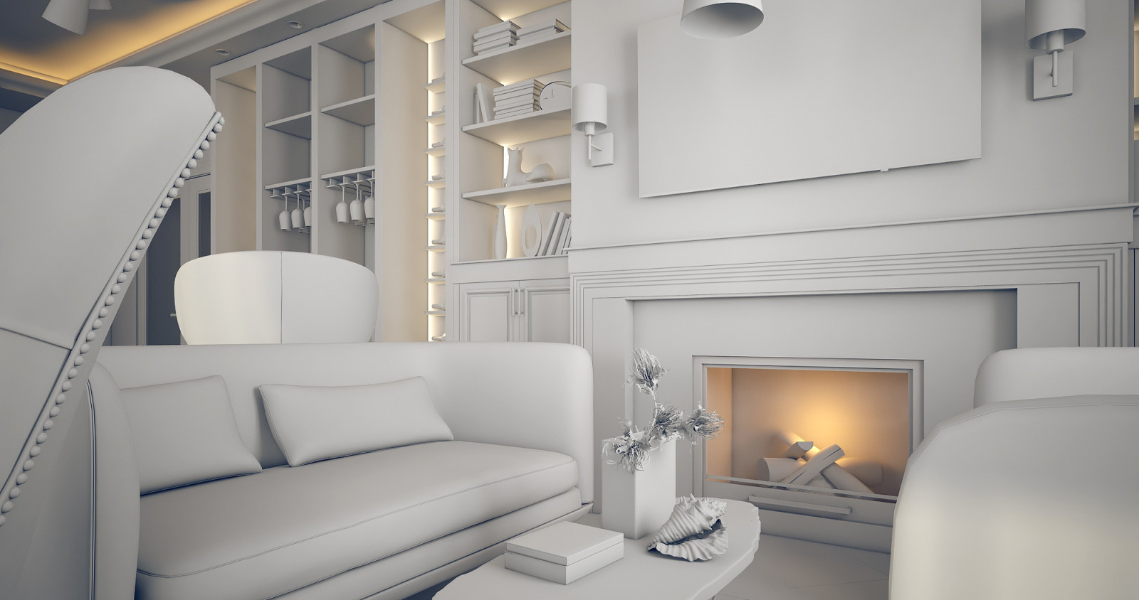 Проект освещения кухни-гостиной